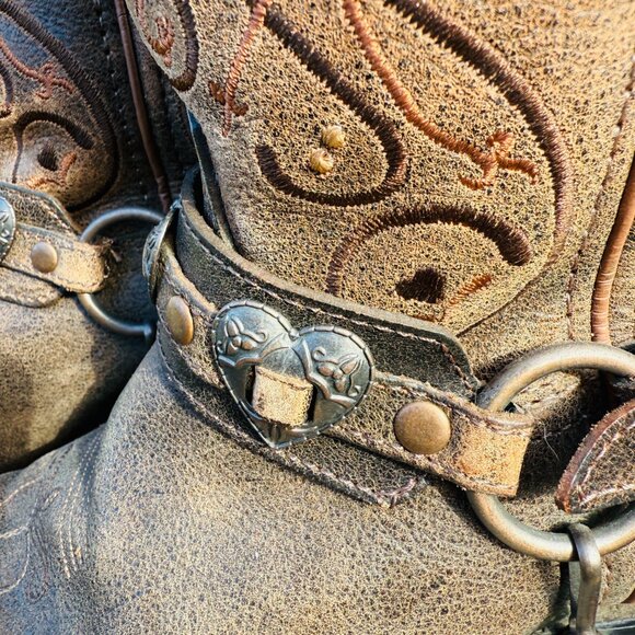 Durango Crush Heartbreaker Distressed Women's Cowboy Boots 6.5 - Picture 7 of 15